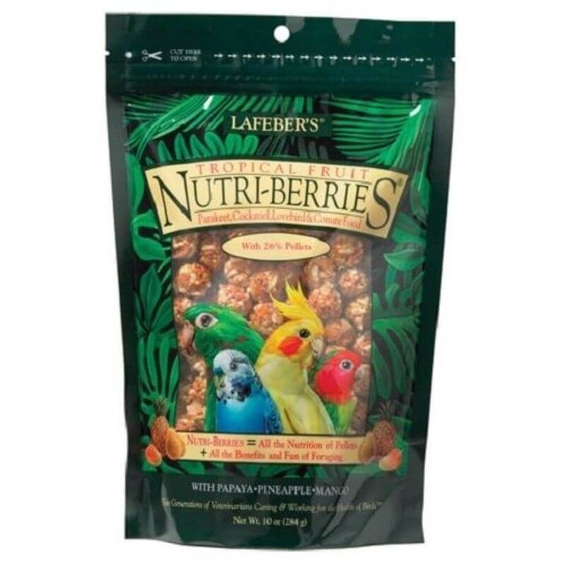 Bird food NUTRI BERRIES TROPICAL FRUITS indicated for nynphs and medium birds 284 gr Harrison - 1