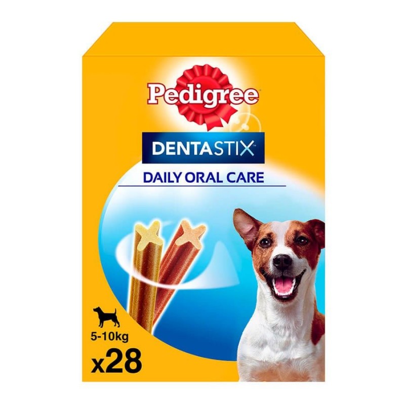 cuidado dental DENTASTIX PEDIGREE para perros de 5 a 10 kg, pack 4 bolsas x 7 piezas PEDIGREE - 1
