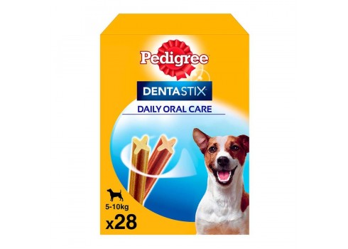 cuidado dental DENTASTIX PEDIGREE para perros de 5 a 10 kg, pack 4 bolsas x 7 piezas PEDIGREE - 1