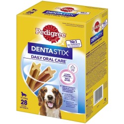 cuidado dental DENTASTIX PEDIGREE para perros de 10 a 25 kg, pack 4 bolsas x 7 piezas PEDIGREE - 1