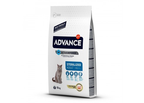 ADVANCE STERILIZED cat feed with turkey, 10kg sack ADVANCE - 1