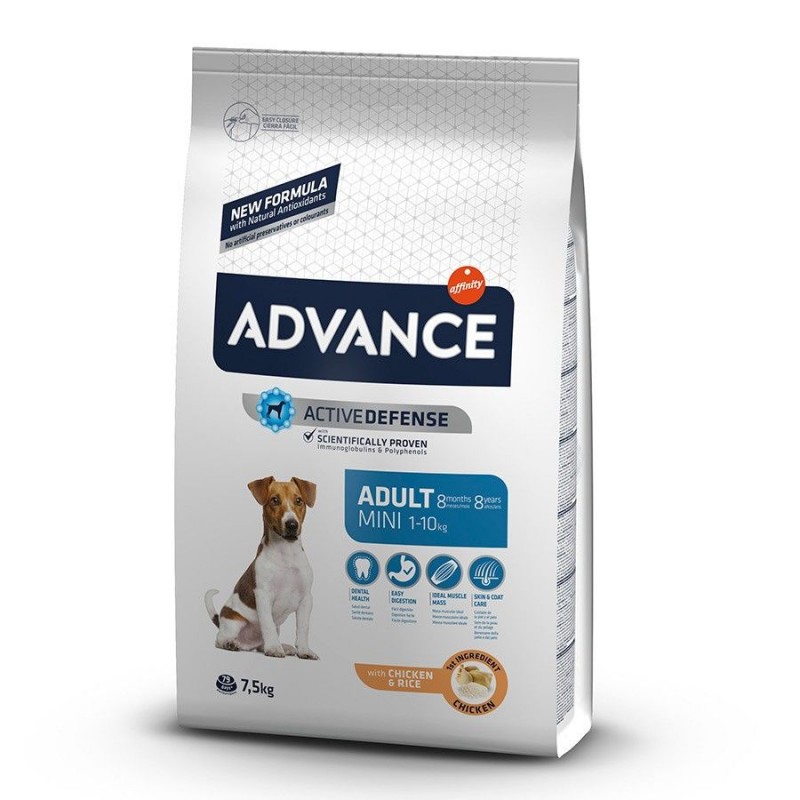 Dog feed ADVANCE MINI ADULT chicken and rice 7.5 kg ADVANCE - 1