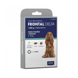 FRONTAL DELTA collier antiparasitaire petits et moyens chiens jusqu’à 25 kg ZOTAL LABORATORIOS - 1