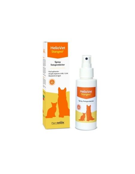 crème solaire pour chiens et chats HELIOVET SPRAY 80 ML FPS50 + Laboratorio Stangest - 1