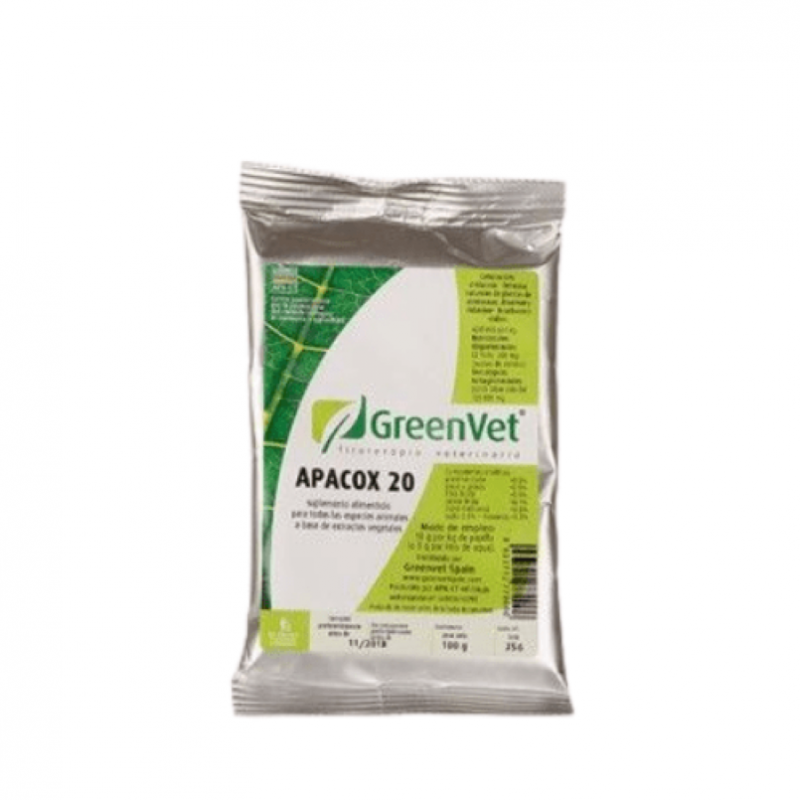 supplement APACOX 20 GREENVET natural against cocidia, powder 100 gr GREENVET - 1