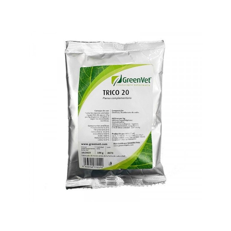 TRICO 20 GREENVET powder, coadjudant against trichomonas, 100 gr GREENVET - 1