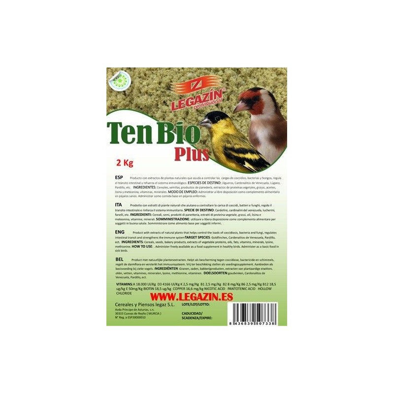 LEGAZIN TEN BIO complementary feed for goldfinches, bag 2 kg Legazin - 1