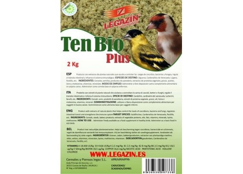 aliment complémentaire LEGAZIN TEN BIO pour jilgueros, sac 2 kg Legazin - 1