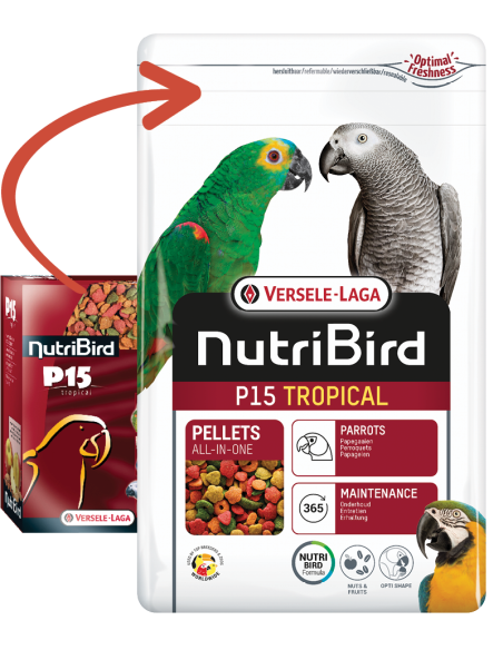 feed for parrots NUTRIBIRD P15 TROPICAL 1 kg Versele-laga - 1