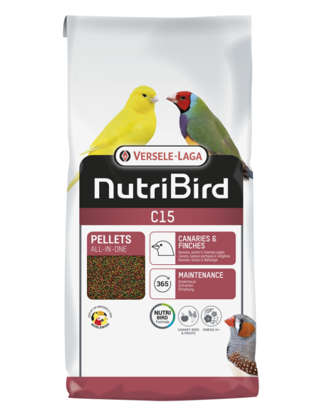 Aliment d’entretien NUTRIBIRD C15 3 KG pour canaris et petits oiseaux Versele-laga - 1