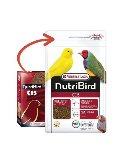 Aliment d’entretien NUTRIBIRD C15 3 KG pour canaris et petits oiseaux Versele-laga - 2