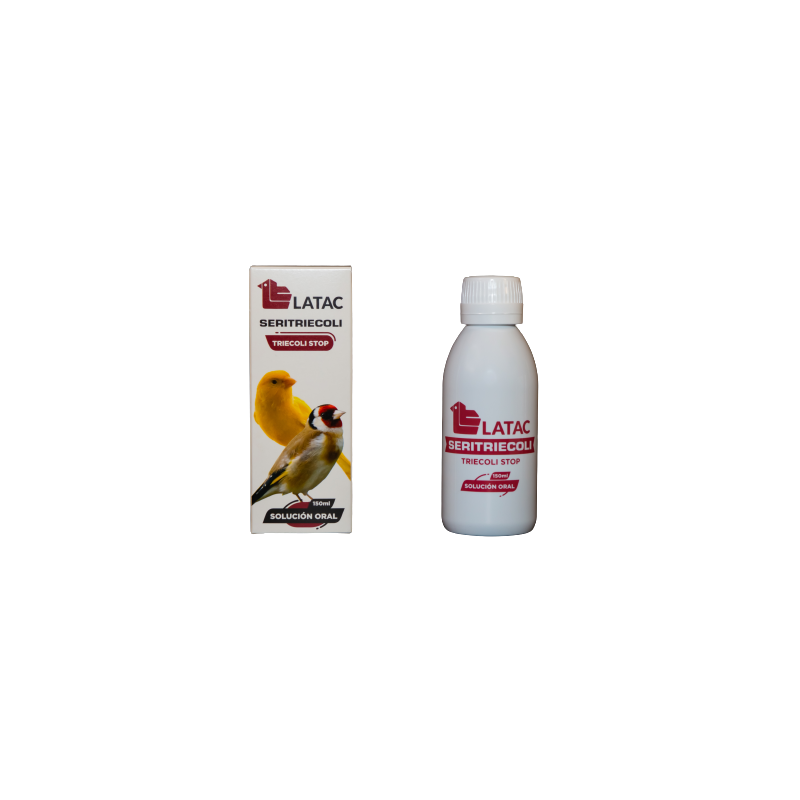 préparation anti-trichomonas LATAC SERITRIECOLI TRIECOLI STOP 150 ml, pour oiseaux Latac - 1