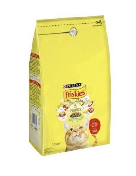 Comida para Gato PURINA FRISKIES Buey, Pollo y Verdura 4kg