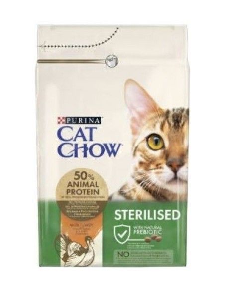 Cat Chow feed with turkey for sterilized cats, 3 kg