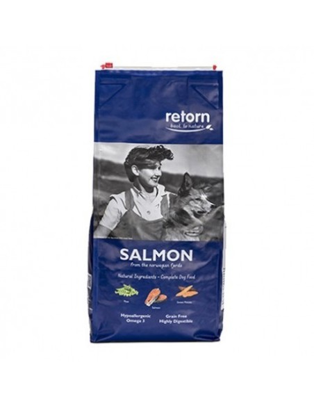 natural dog food RETORN SALMON 12 kg