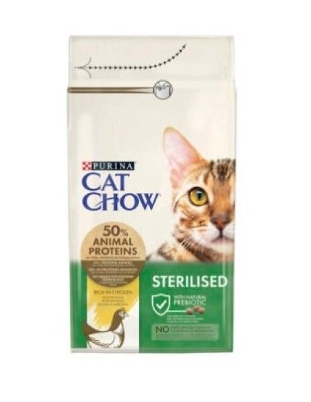 Cat Chow feed with chicken for sterilized cats, 15 kg