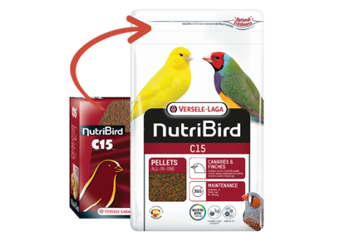 Pienso de mantenimiento NUTRIBIRD C15 3 KG para canarios y pequeñas aves Versele-laga - 2