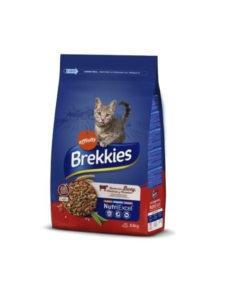 Brekkies Excel cat food with beef, beef and vegetables