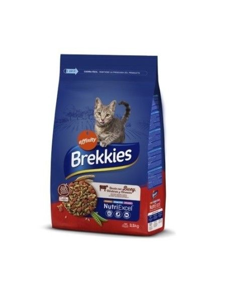 Comida para Gatos BREKKIES Cat Buey 3,5kg