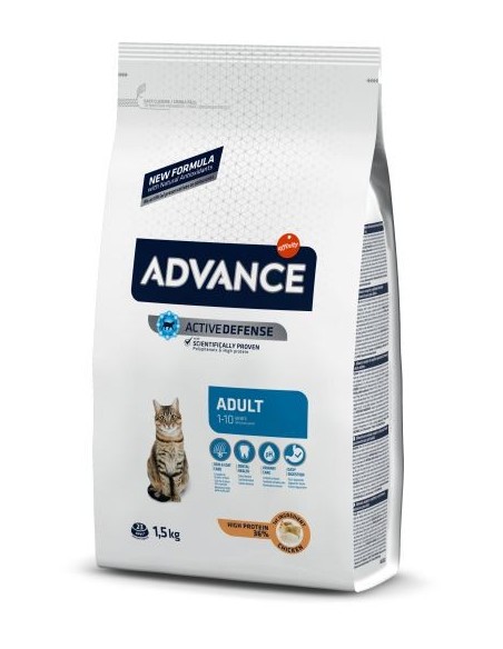 cat food ADVANCE chicken and rice, 10 kg bag