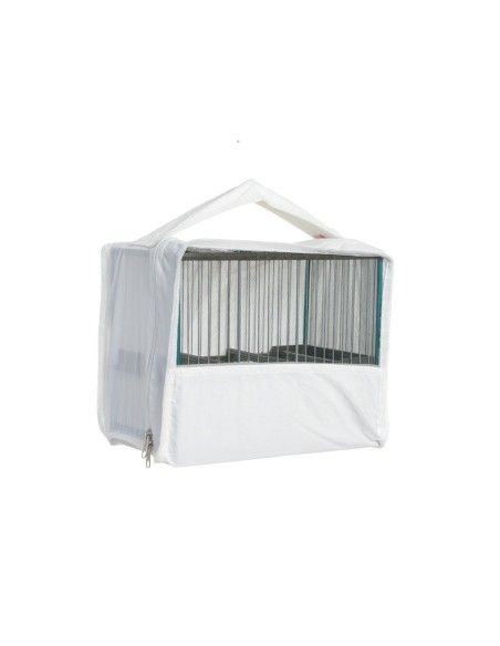 White fabric silvestrism cage cover with grid