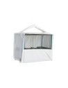 White fabric silvestrism cage cover with grid