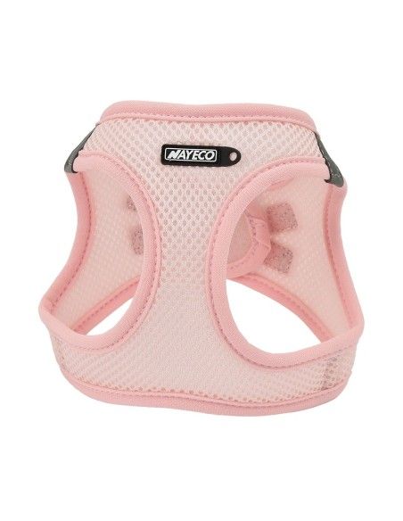 harnais respirant pour chien NAYECO rose taille S 40-45 cm