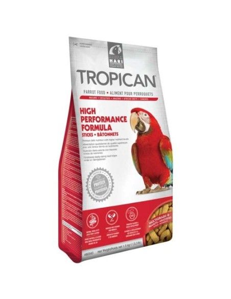 Aliment complet pour perroquets TROPICAUX de HAUTE PERFORMANCE de 1,5 kg