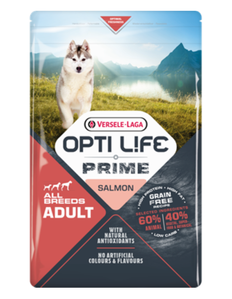 Cereal-free dog food with Salmon - all breeds OPTI LIFE