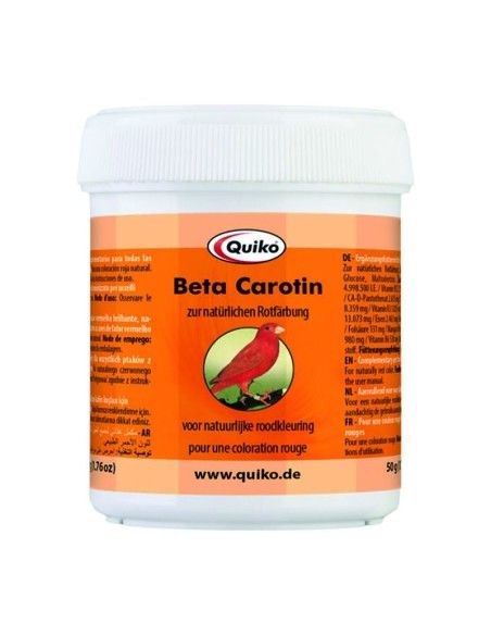 Colorant naturel BETACAROTENE QUIKO pour oiseaux de facteur rouge 500 gr.