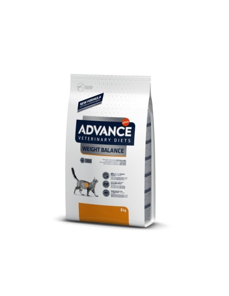 ADVANCE VETERINARY DIETS Weight Balance es un alimento dietético completo para gatos adultos