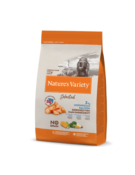 Pienso Nature´s Variety Selected perros medium salmón