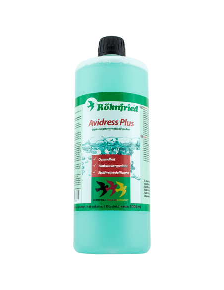 Rohnfried Avidress Plus de 1000 ml (préventif 100% naturel contre la salmonellose). Les Pigeons et les Oiseaux