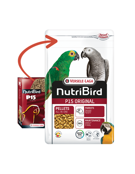 Aliment NutriBird P15 original pour perroquets de taille moyenne/grande 3 kg