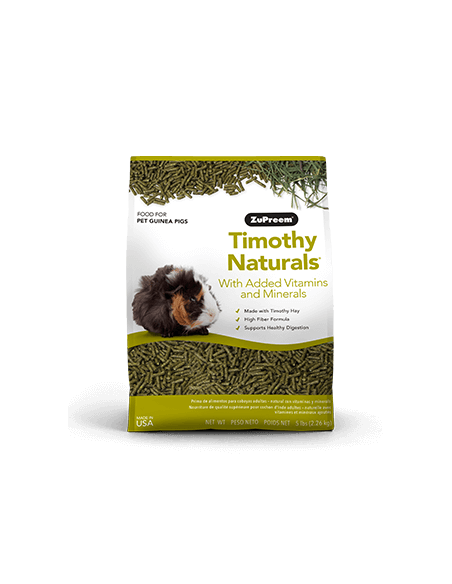 Les aliments haut de gamme pour les cobayes TIMOTHY NATURES PROMESSE ZUPREEM 2,25 kg