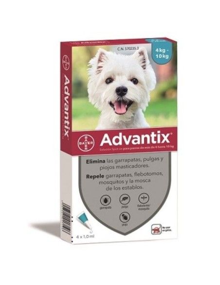 Advantix pour chien 4 à 10 kg, 6 pipettes