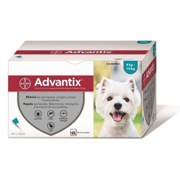 ADVANTIX 24 X 1.0 ML 4 10 KG 24 PIP