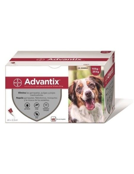 ADVANTIX 24 X 2.5 ML 10-25 KG 24 PIP