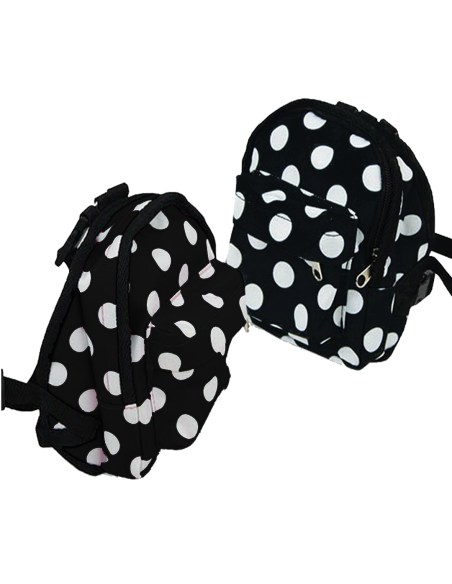 Mochila pea perro pequeño LUNARES IBAÑEZ color negro