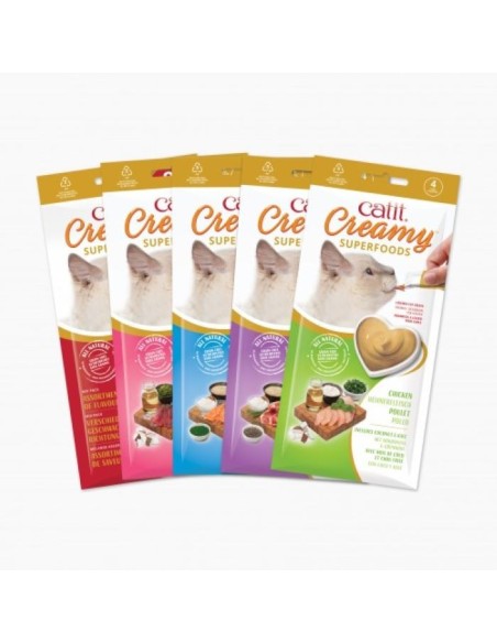 Snacks para Gato CATIT Creamy HAGEN Superfood Pollo 4 x 10gr