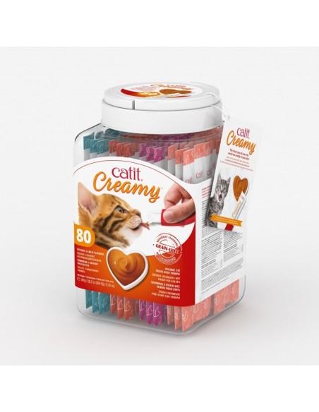 Snacks para Gato CATIT Creamy HAGEN Surtido 80 Sticks x 10gr