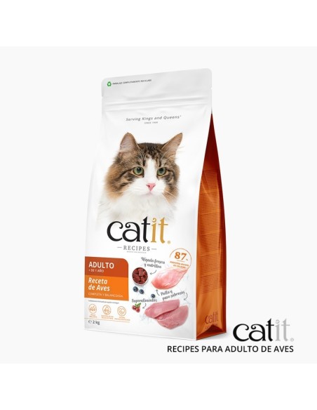 Comida para Gato Adulto CATIT Recipes HAGEN Aves 2kg