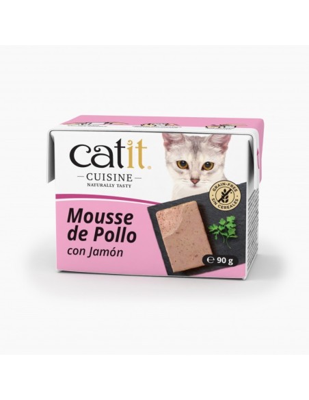 Comida Humeda para Gato CATIT Cuisine HAGEN Mousse Pollo con Jamon 95gr