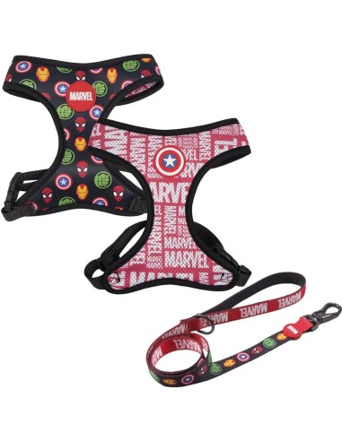 SET CORREA + ARNES PREMIUM PARA PERROS XXS/XS MARVEL