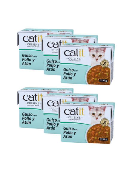 Pack 6 x 95 gr CATIT CUISINE POLLO Y ATUN