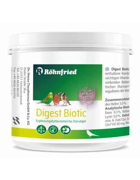 Rohnfried Digest Biotic 125gr suplemento intestinal para aves