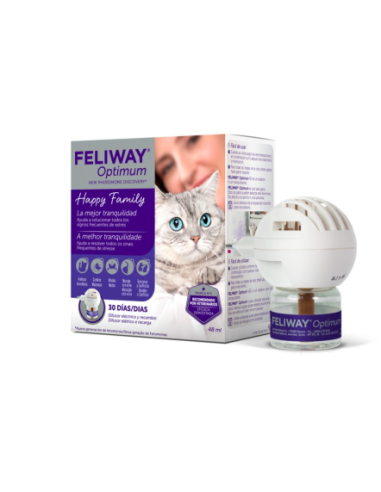 Antiestres para gatos FELIWAY OPTIMUM difusor + recambio 48 ml