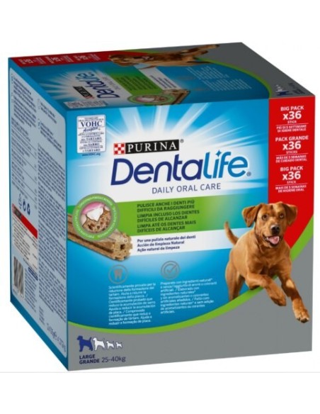 Snack Dental Purina DENTALIFE perros grandes 36 sticks