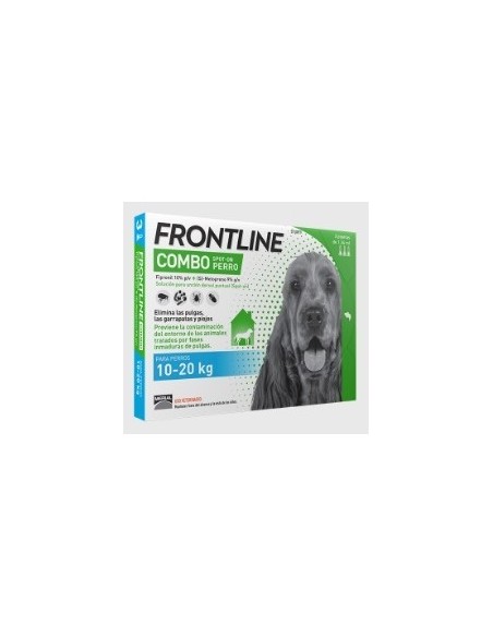 Pipetas FRONTLINE COMBO perros 10 a 20 kg 3 pip 1.34 ml