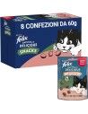 Snacks para Gato PURINA FELIX Naturally Delicious Salmon 8 X 50gr